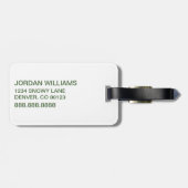 Dr. Seuss | Kat in het Pet Klaverpatroon Bagagelabel (Achterkant horizontaal)