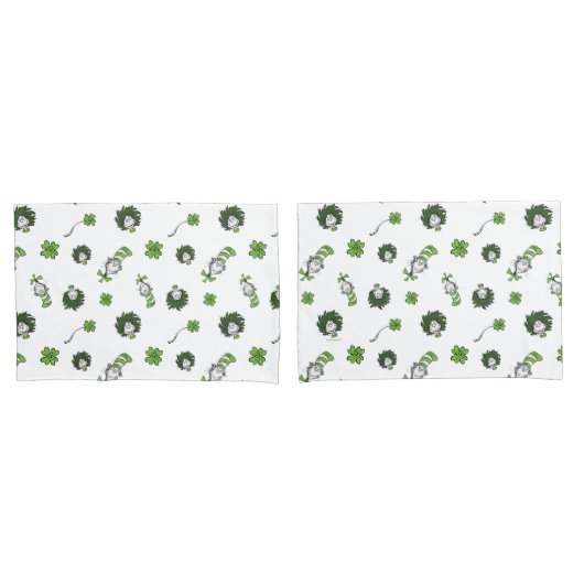 Dr. Seuss | Kat in het Pet Klaverpatroon Kussensloop (Voorkant-Set)