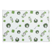 Dr. Seuss | Kat in het Pet Klaverpatroon Kussensloop (Achterkant-Rechts)