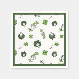 Dr. Seuss   Kat in het Pet Klaverpatroon Servet