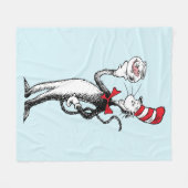 Dr. Seuss | Kat in het Pet & Krinklebine Fleece Deken (Voorkant (Horizontaal))