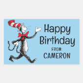 Dr. Seuss | Kat in het Pet  Logo Rechthoekige Sticker (Voorkant)