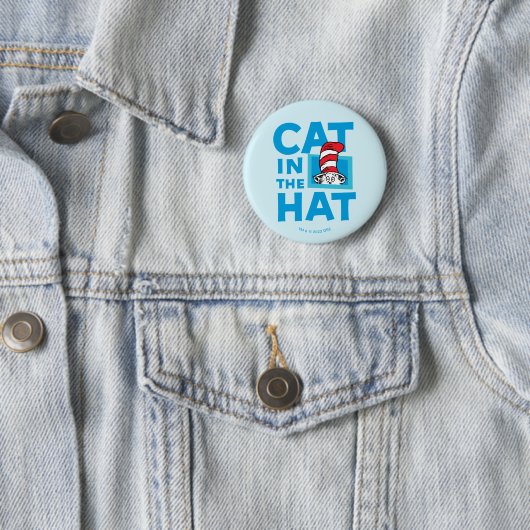Dr. Seuss | Kat in het Pet Logo Ronde Button 5,7 Cm (In situ)