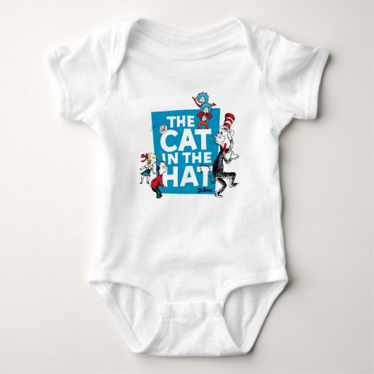 Dr. Seuss | Kat in het Pet Logo - Tekens Romper (Voorkant)