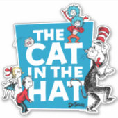 Dr. Seuss | Kat in het Pet Logo - Tekens Sticker (Voorkant)