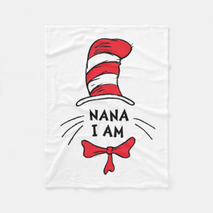 Dr. Seuss   Kat in het Pet - Nana I am Fleece Deken