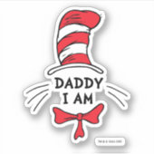 Dr. Seuss | Kat in het Pet - Papa Ik ben Sticker (Voorkant)