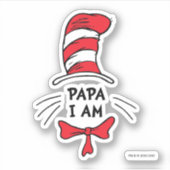 Dr. Seuss | Kat in het Pet - Papa Ik ben Sticker (Voorkant)
