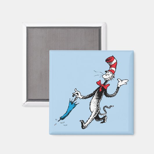Dr. Seuss | Kat in het Pet Paraplu Walk Magneet (Voorkant / Achterkant)