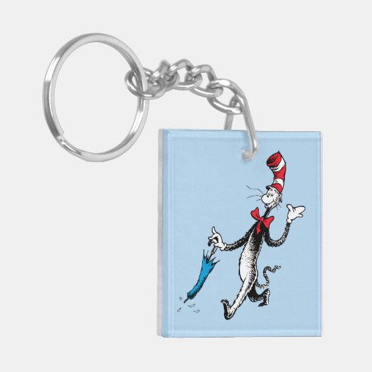 Dr. Seuss | Kat in het Pet Paraplu Walk Sleutelhanger (Voorkant Links)