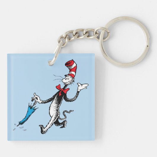 Dr. Seuss | Kat in het Pet Paraplu Walk Sleutelhanger (Achterkant)