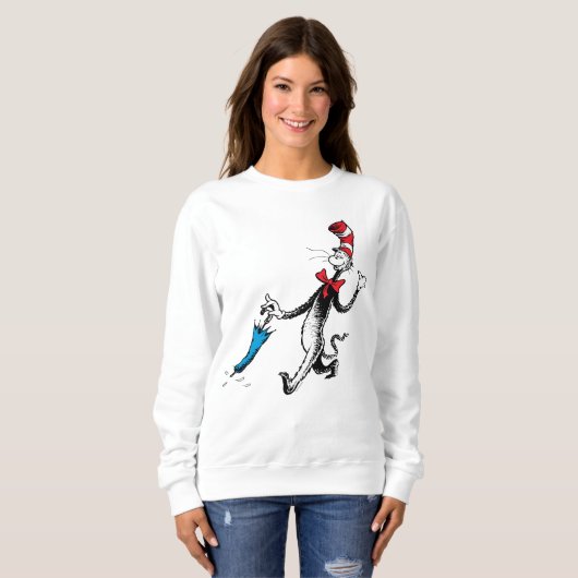 Dr. Seuss | Kat in het Pet Paraplu Walk Trui (Voorkant volledig)