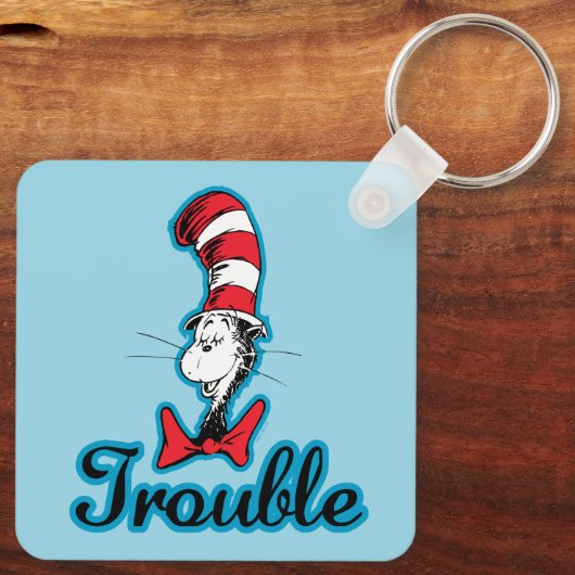Dr. Seuss | Kat in het Pet Problemen Sleutelhanger (Achterkant)