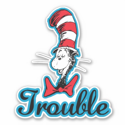Dr. Seuss | Kat in het Pet Problemen Sticker (Voorkant)