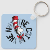 Dr. Seuss | Kat in het Pet Ronde kunst Sleutelhanger (Achterkant)
