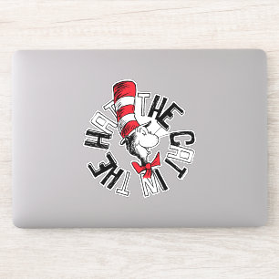 Dr. Seuss   Kat in het Pet Ronde kunst Sticker