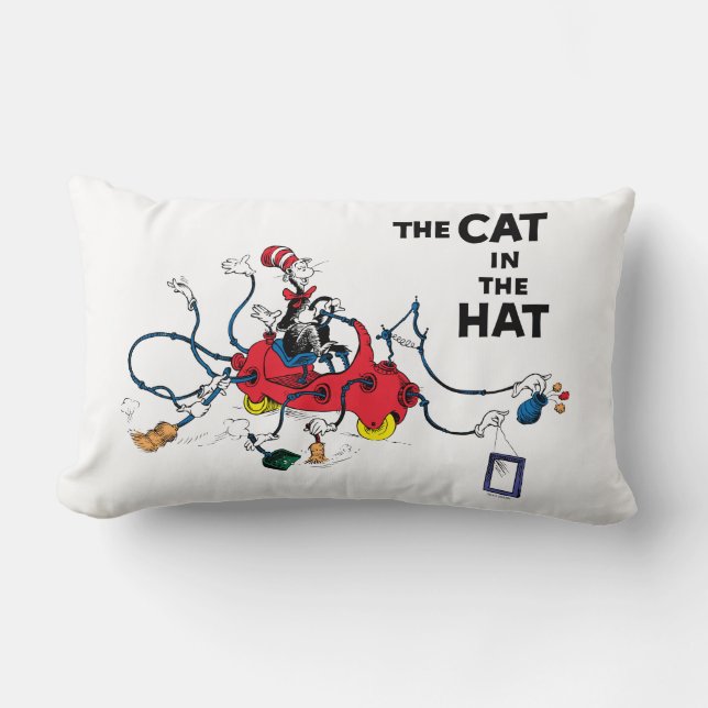 Dr. Seuss | Kat in het Pet ruimt op Kussen (Voorkant)