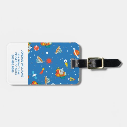 Dr. Seuss | Kat in het Pet Ruimtepatroon Bagagelabel (Voorkant horizontaal)
