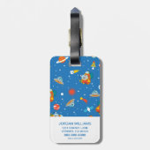 Dr. Seuss | Kat in het Pet Ruimtepatroon Bagagelabel (Achterkant verticaal)