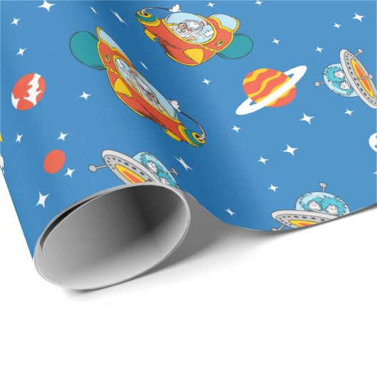 Dr. Seuss | Kat in het Pet Ruimtepatroon Cadeaupapier (Rol Hoek)