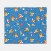 Dr. Seuss | Kat in het Pet Ruimtepatroon Fleece Deken (Voorkant (Horizontaal))