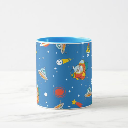 Dr. Seuss | Kat in het Pet Ruimtepatroon Mok (Midden)