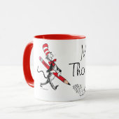 Dr. Seuss | Kat in het Pet Schriftelijke Naam Mok (Voorkant links)