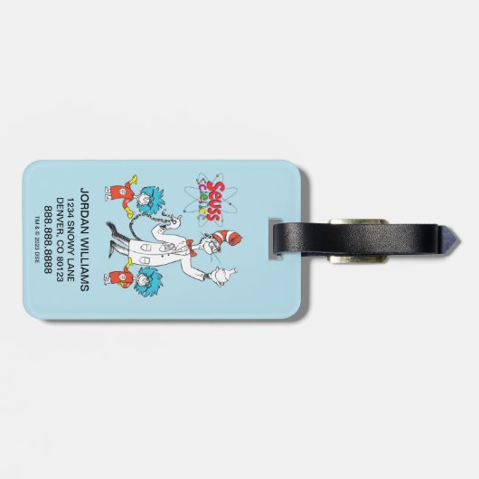 Dr. Seuss | Kat in het Pet Seuss Science Bagagelabel (Achterkant horizontaal)