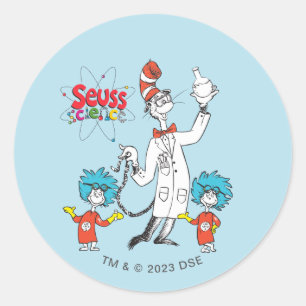 Dr. Seuss Kat in het Pet Seuss Science Ronde Sticker