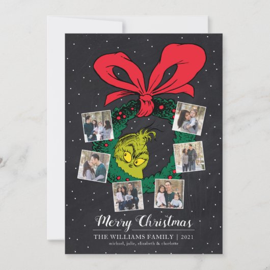 Dr. Seuss | Kerstmis Familie Fotokaart (Voorkant)
