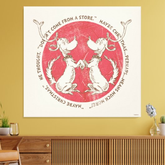 Dr. Seuss | knijpen | Max - Kerstmiscitaat Canvas Afdruk (Insitu (Woonkamer))