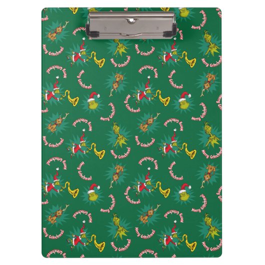 Dr. Seuss | knijpen | Merry Grinchmas Pattern Klembord (Voorkant)
