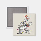 Dr. Seuss | knijpen | Mischievous Cat in de Ha Magneet (Voorkant / Achterkant)