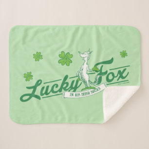 Dr. Seuss Lucky Fox in zijn Ierse Sokken Sherpa Deken