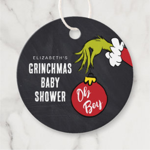 Dr. Seuss   O jongen Grinch babyborrel Bedankjes Labels
