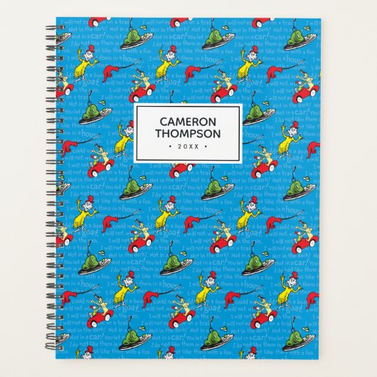 Dr Seuss | Oeufs verts et Motif de livres de conte (Devant)