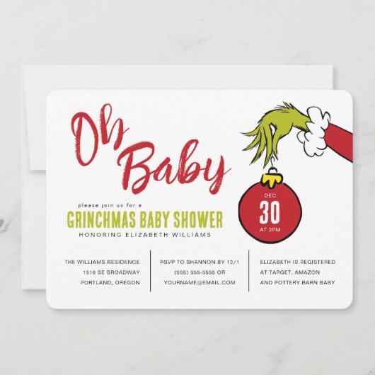 Dr. Seuss | Oh Baby Grinch Baby shower (Voorkant)