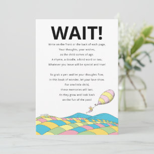 Dr. Seuss Oh, De Plaatsen Gastboek Feestbord Kaart