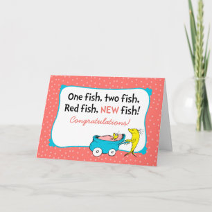 Dr. Seuss One Fish - Baby Girl Gefeliciteerd Kaart