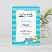 Dr Seuss | One Fish - Boy Baby shower Invitation (Debout devant)