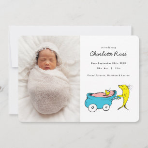 Dr. Seuss One Fish - Meisje Geboorteaankondiging Save The Date