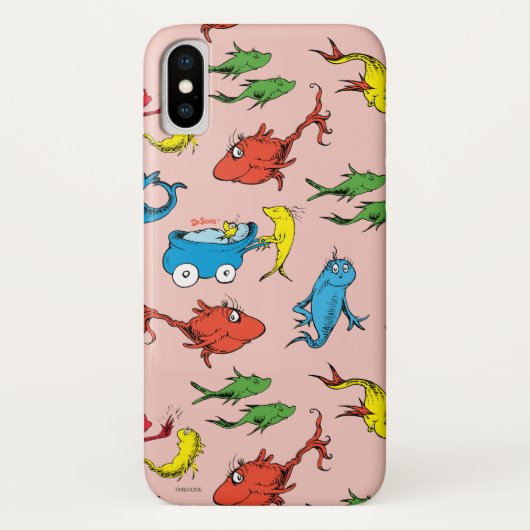 Dr. Seuss | One Fish Two Fish Patroon Case-Mate iPhone Case (Achterkant)