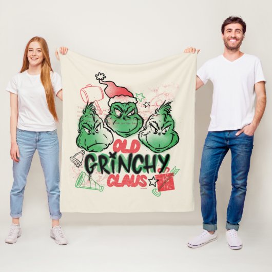 Dr. Seuss | Oude Grinch-clausule Fleece Deken (In situ)