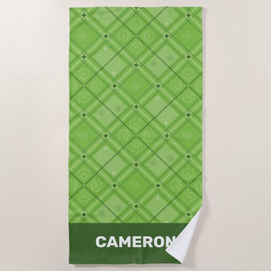 Dr. Seuss | Patroon van St. Patrick's Day Strandlaken (Voorkant)