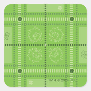 Dr. Seuss   Patroon van St. Patrick's Day Vierkante Sticker