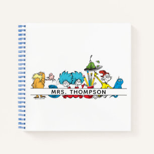Dr. Seuss-personages & naam leraar Notitieboek
