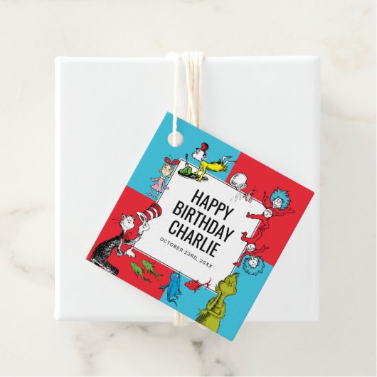 Dr. Seuss - personages | Verjaardag kinderen Bedankjes Labels (In situ)