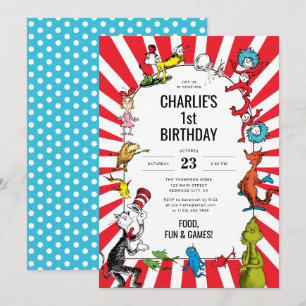 Dr. Seuss - personages   Verjaardag kinderen Kaart