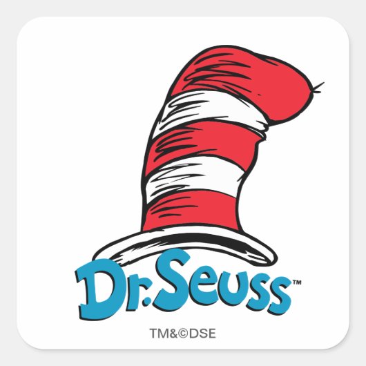 Dr. Seuss Pet Logo Vierkante Sticker (Voorkant)