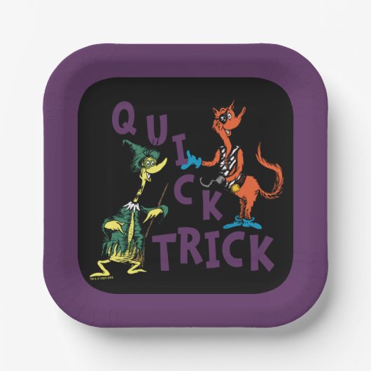 Dr. Seuss | Quick Trick Halloween Graphic Papieren Bordje (Voorkant)